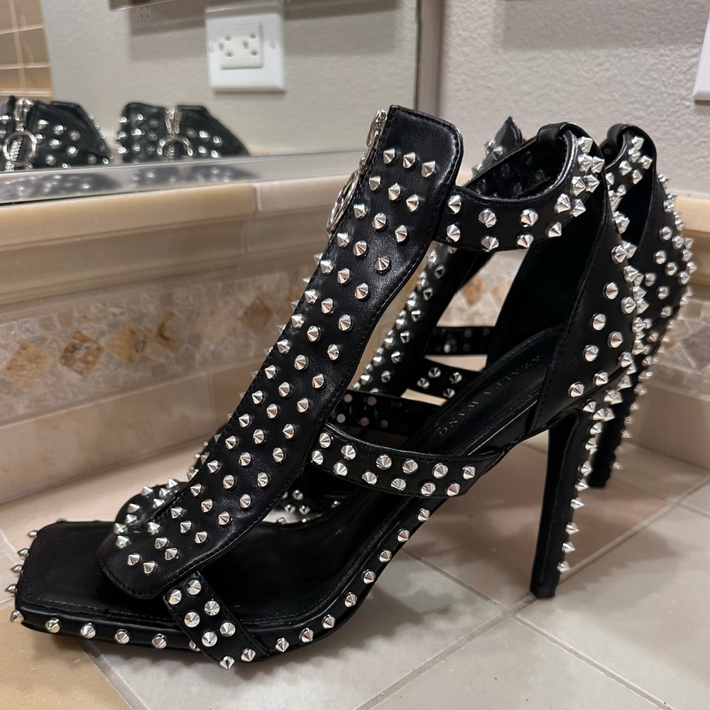 Black Studded Women's Shoes
